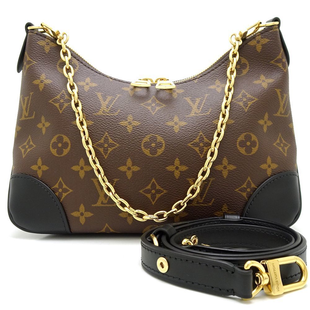 Louis Vuitton Monogram Boulogne NM Shoulder Bag Brown Noir
